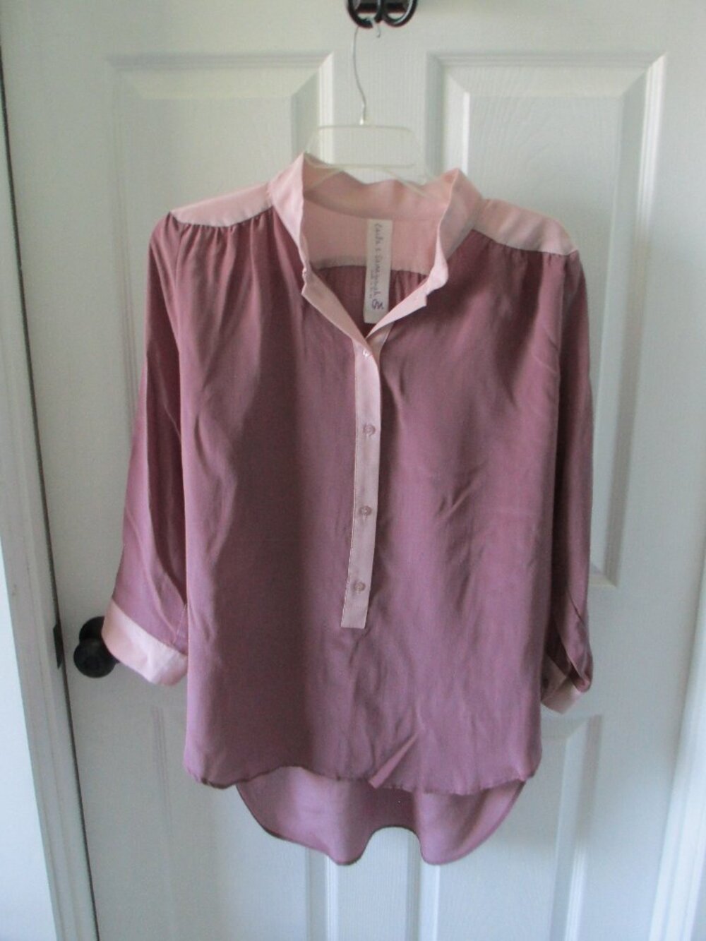 Laila & Savannah silk tunic length shirt